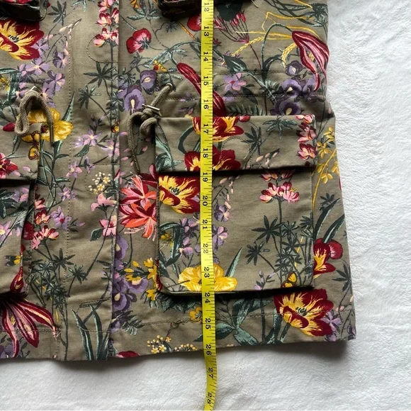 H&M Floral Utility Jacket Women’s Size 8 - Picture 14 of 15